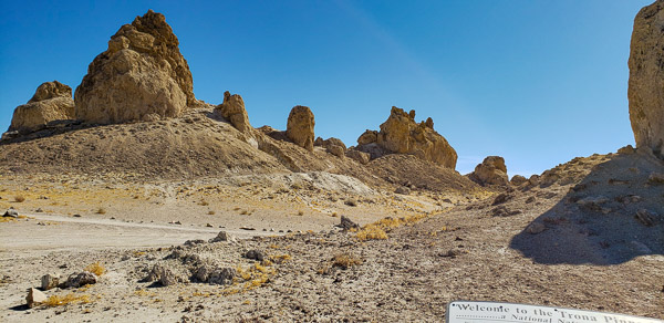 Trona Pinacles tuffa formations